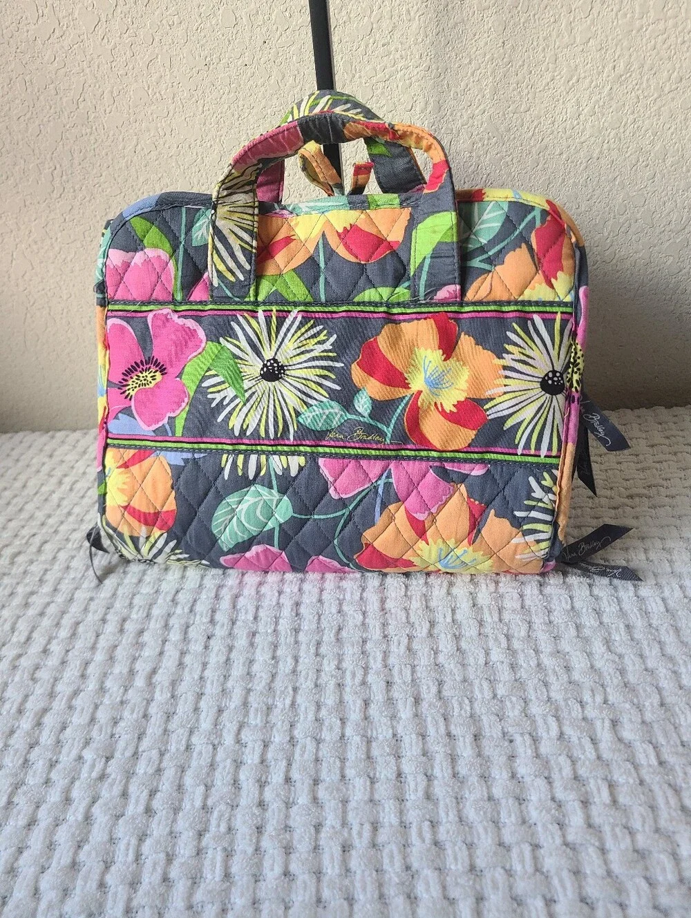 Vera Bradley Quilted Floral Cosmetic Case Travel Bag